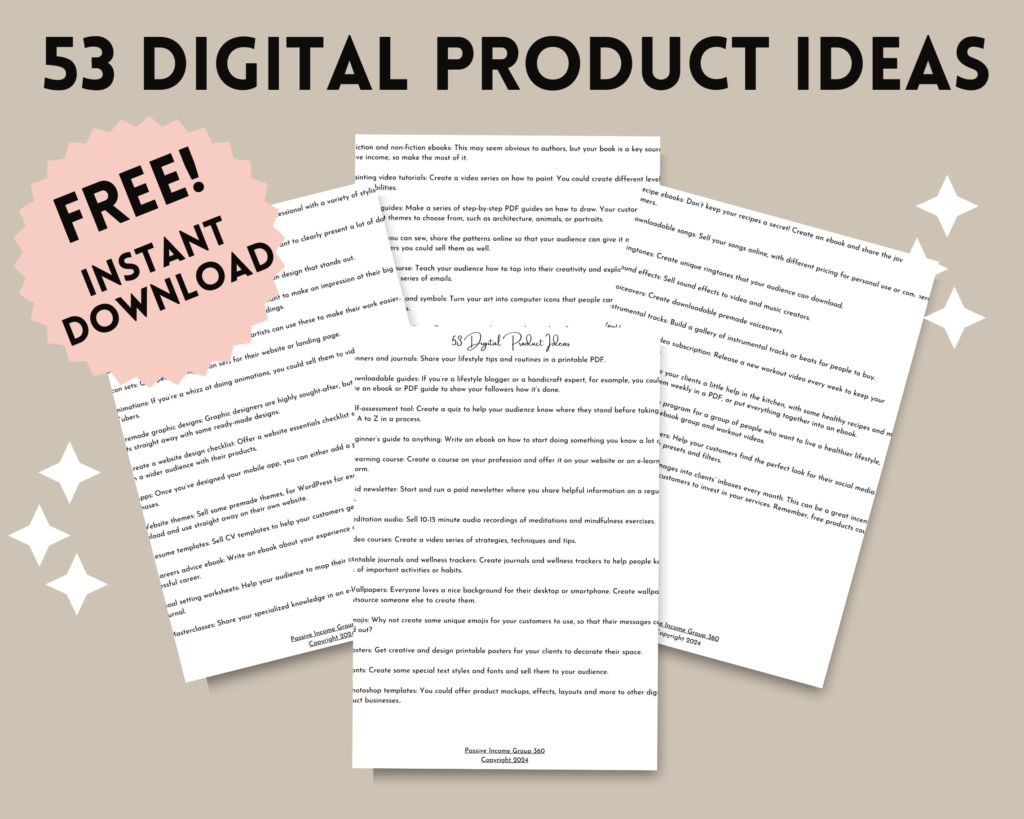 digital product ideas