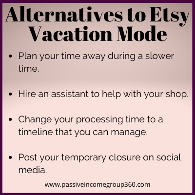alternatives to etsy vacation mode