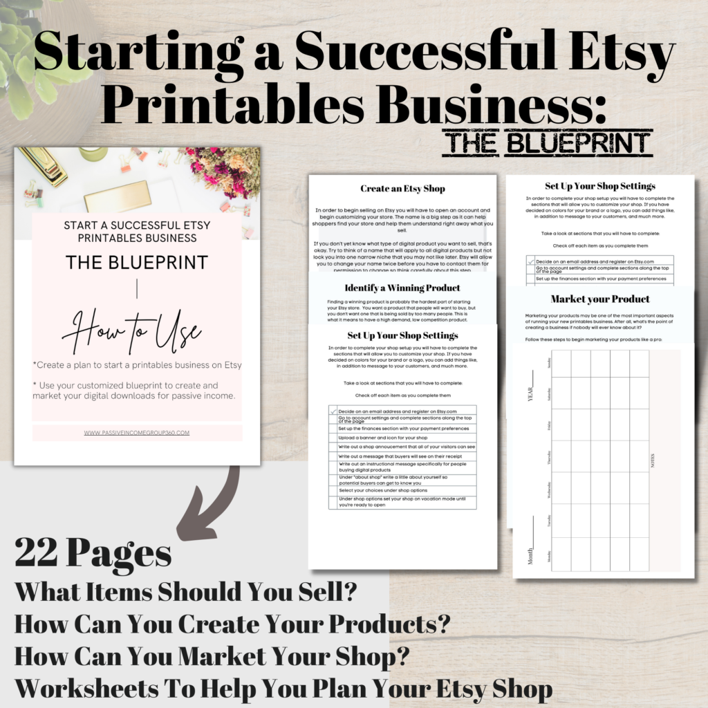 Starting a Successful Etsy Printables Business: The Blueprint